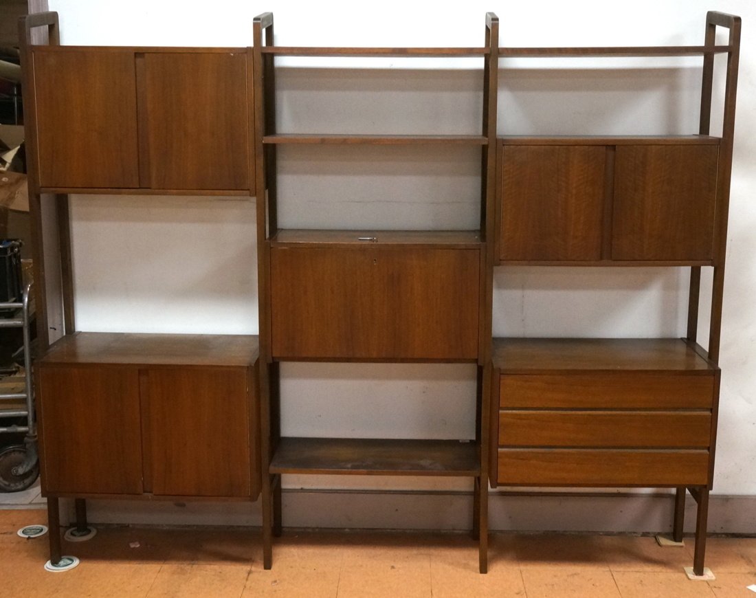 Modernist Wall Shelf Unit. Three uprights. Five C (1 of 9)