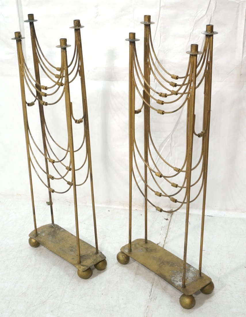 Pr painted metal contemporary candleholders. Each (1 of 10)