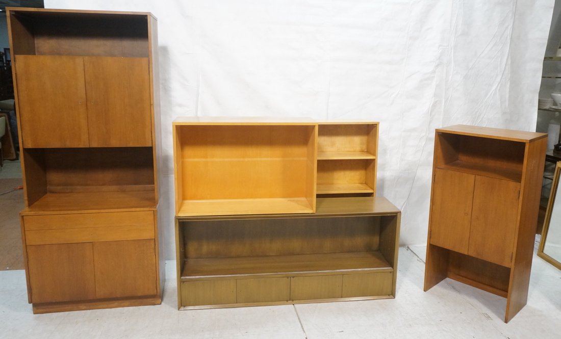 5pc Paul McCobb Cabinets Parts. Different woods & (1 of 10)