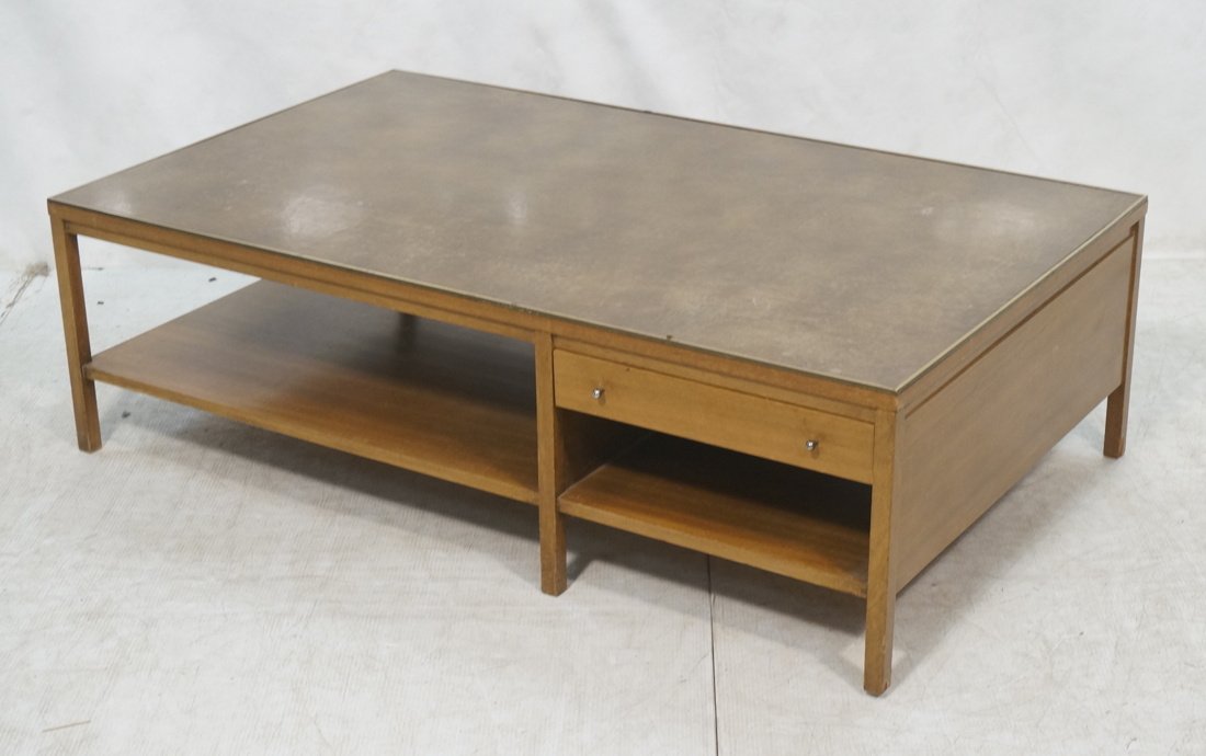 PAUL McCOBB IRWIN Coffee Table. Leather top with (1 of 9)