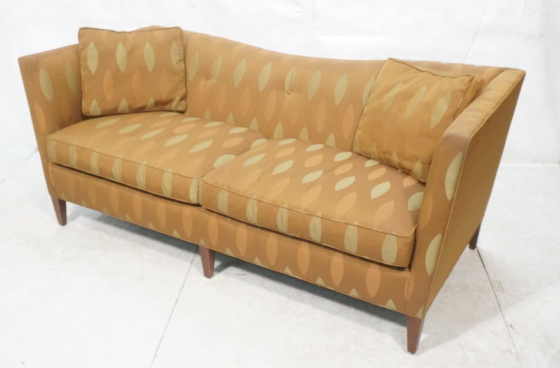 BAKER Sofa. Copper Fabric Upholstery with olive & (1 of 10)