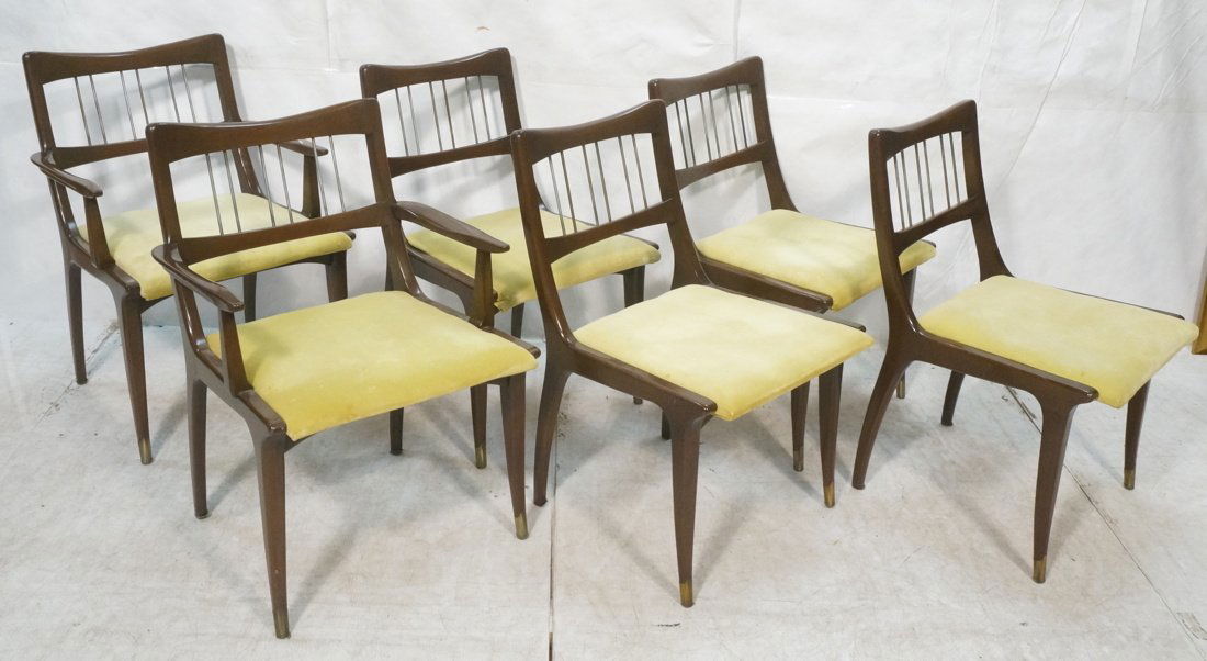 Set 6 Dining Chairs. Modern. Yellow seats (1 of 10)