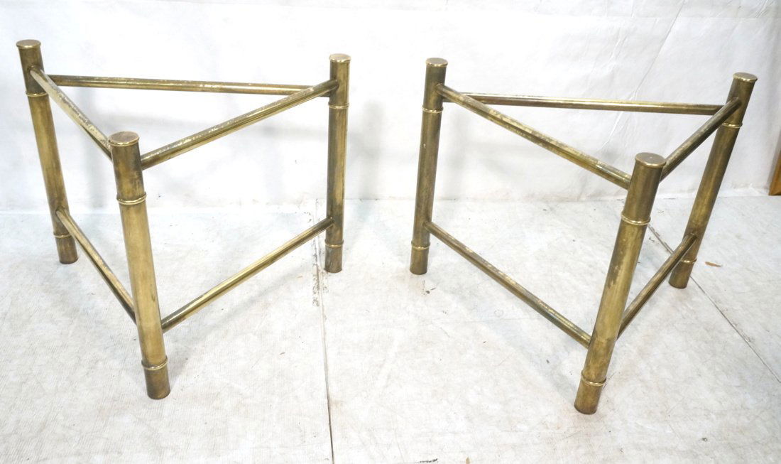Two MASTERCRAFT Brass Dining Table Bases. Thick s (1 of 8)
