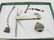 14: 4 pc VICTORIAN Jewelry. Silver Watch Fob, Perfume B