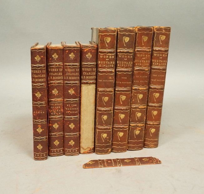 8 vol KIPLING 1908 and Charles ROBERTS WORKS. 190 (1 of 7)