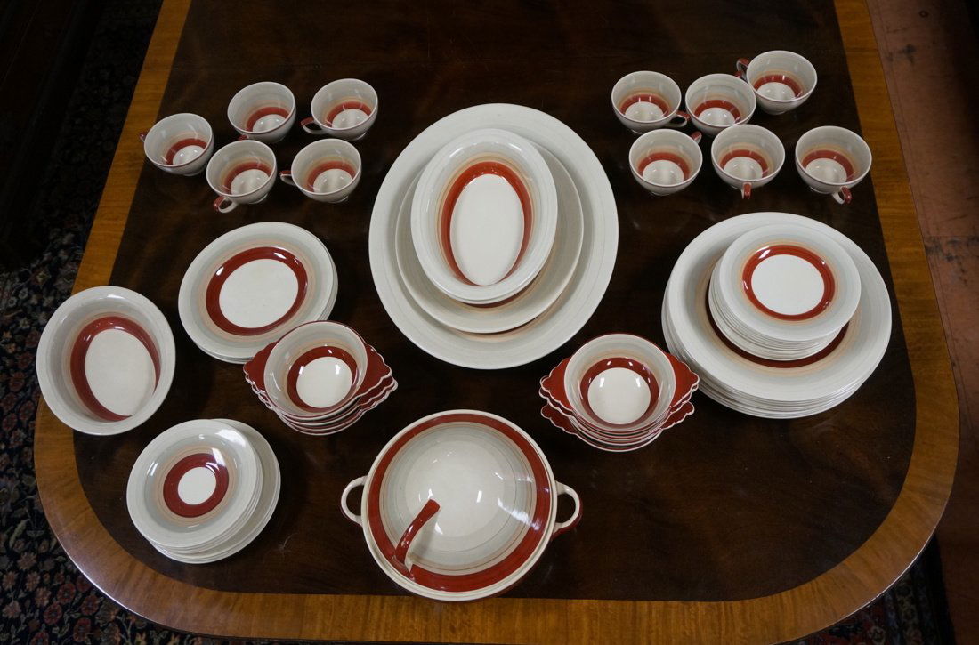60pc SUSIE COOPER Wedding Band China Dinnerware. (1 of 6)