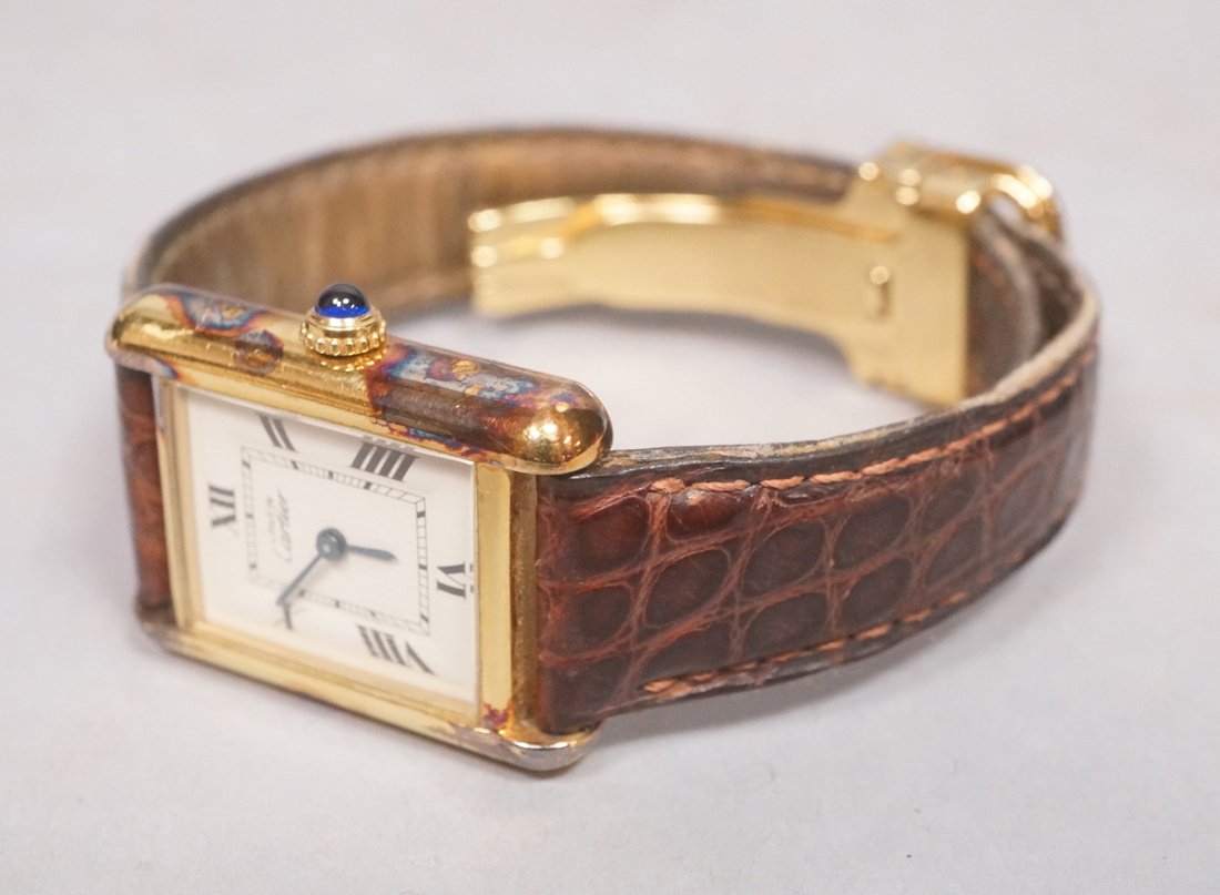 CARTIER Argenta Sterling  Ladies Tank Watch. Mark (1 of 6)