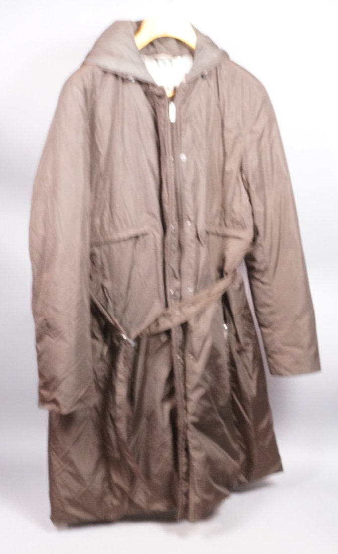 BURBERRY Ladies Brown Down Coat. Hooded Designer (1 of 6)