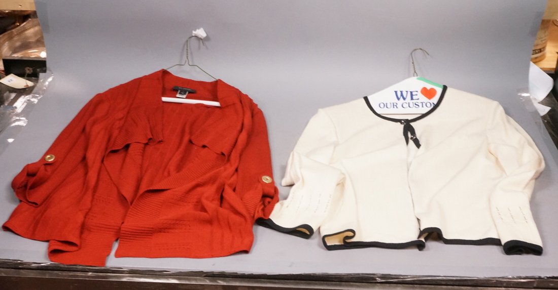 2 ST JOHN Knit Jackets. Large. Rust color with go (1 of 10)