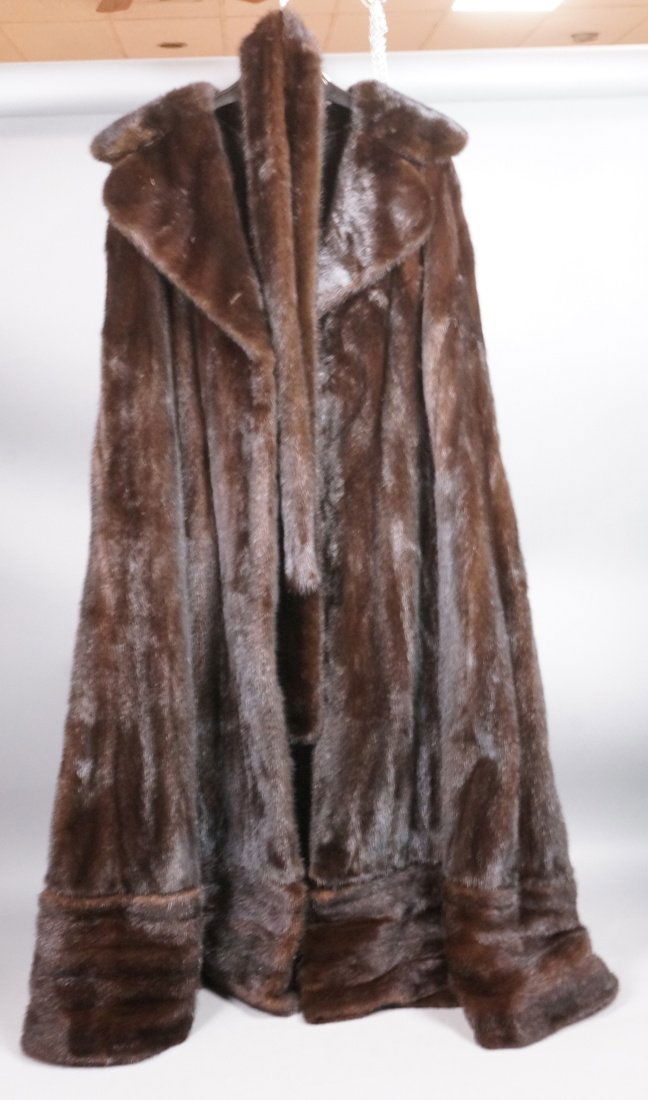 Long Ladies Full Length Brown Mink Cape Coat. Swi (1 of 9)