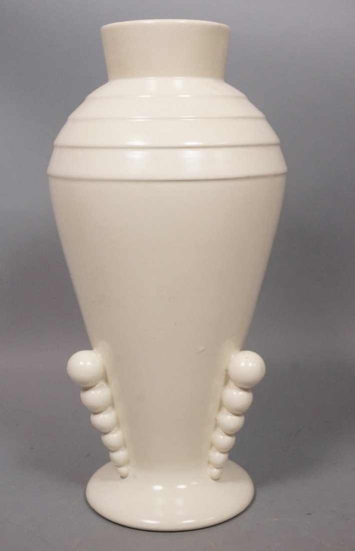 Large RUMRILL Art Pottery Vase. Art Deco form. Cr (1 of 6)