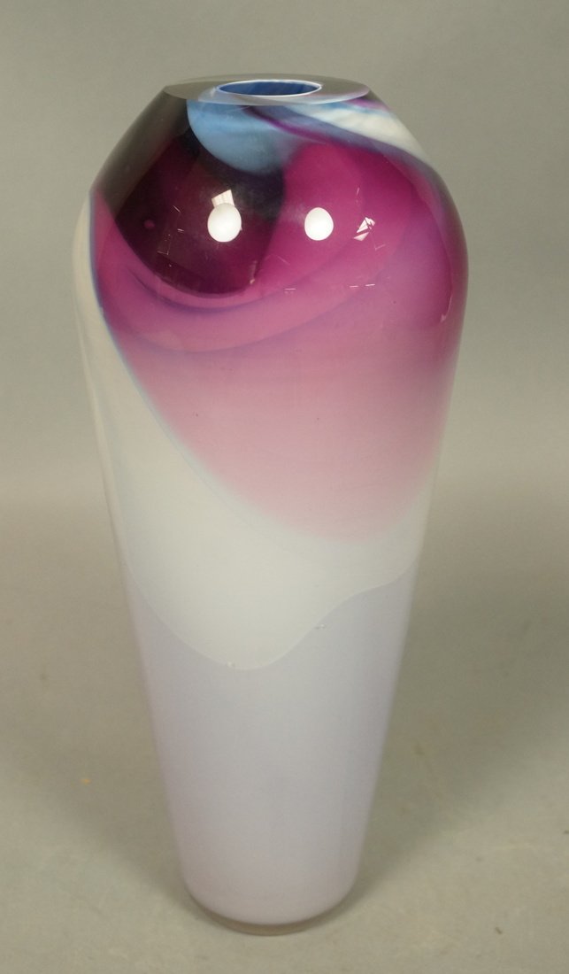 American Studio Art Glass Vase. ESTHER COHEN 87. (1 of 5)