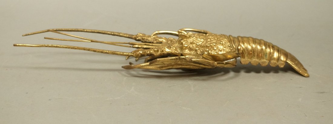 Brass Lobster Sculpture. Large life size figural (1 of 7)