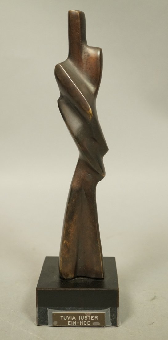 TUVIA IUSTER Bronze LOVERS Figural Sculpture. Sma (1 of 9)