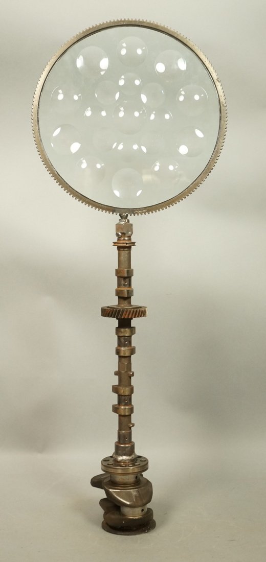 Industrial Magiscope. Round glass panel on camsha (1 of 7)