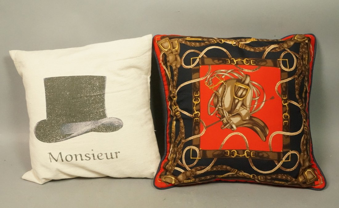 Two pillows. 1. Ralph Lauren. 2. Monsieur. (1 of 7)