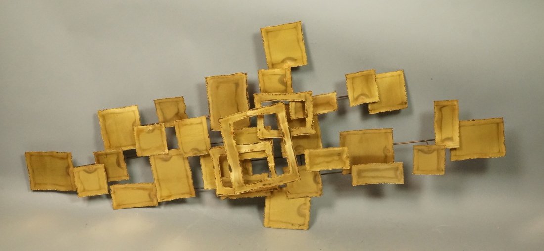 Brutalist Welded Metal Wall Sculpture. C JERE sig (1 of 7)