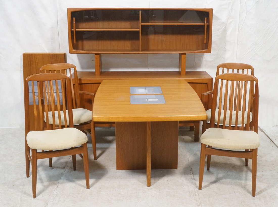 6pc Danish Teak Dining Set. BENNY LINDEN Four Cha (1 of 10)