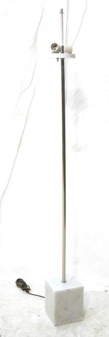 Marble Base Modernist Chrome Floor Lamp. (1 of 9)