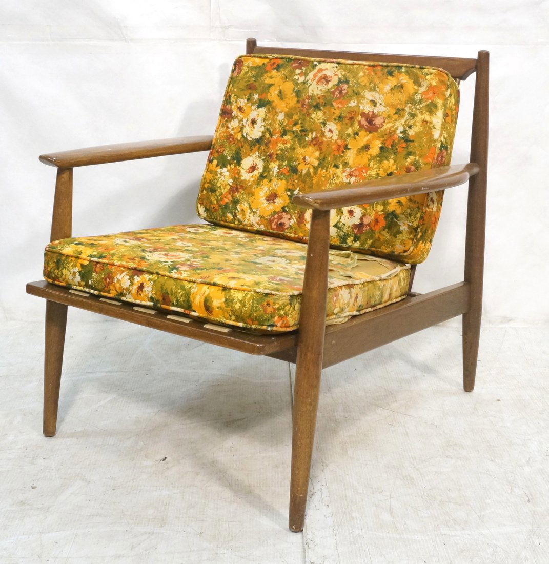 American Modern Wood Lounge Chair. Spindle Back. (1 of 8)