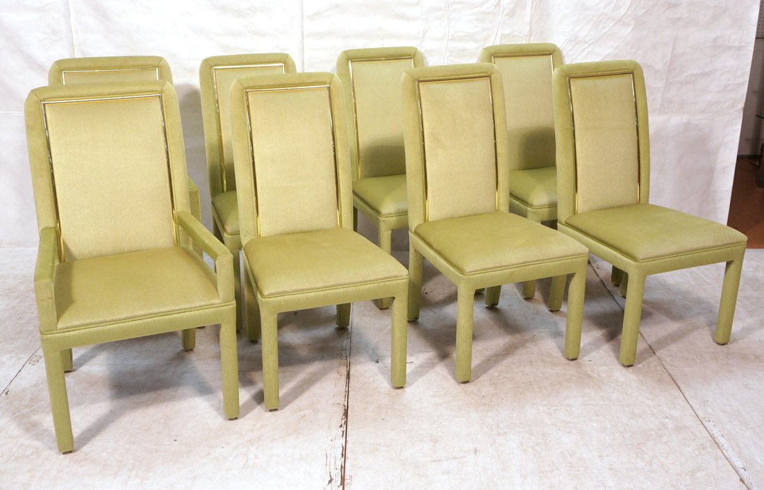 Set of 8 Tall Back Dining Chairs.  Decorator Ligh (1 of 6)