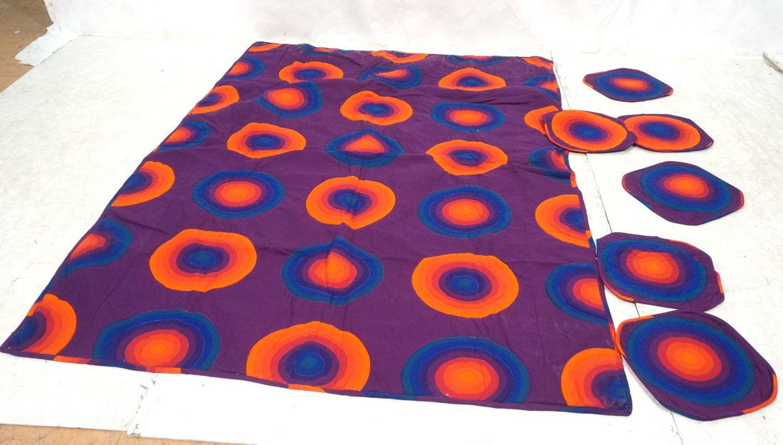 7pc VERNER PANTON Quilted 70's Modern Textiles. O (1 of 9)