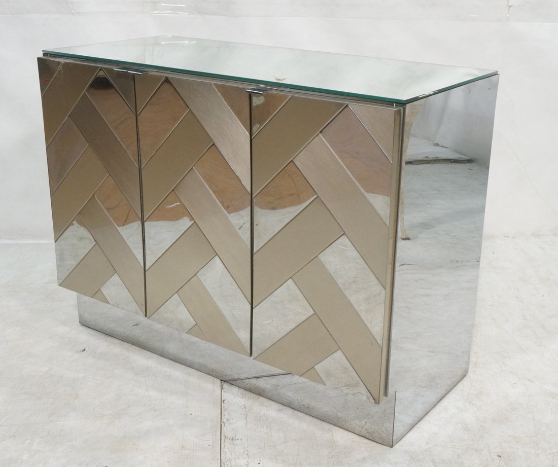 Three tone chrome cabinet. Mirrored finish metal (1 of 9)