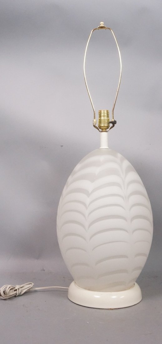 Large Egg form Murano Glass Table Lamps. Pulled t (1 of 9)