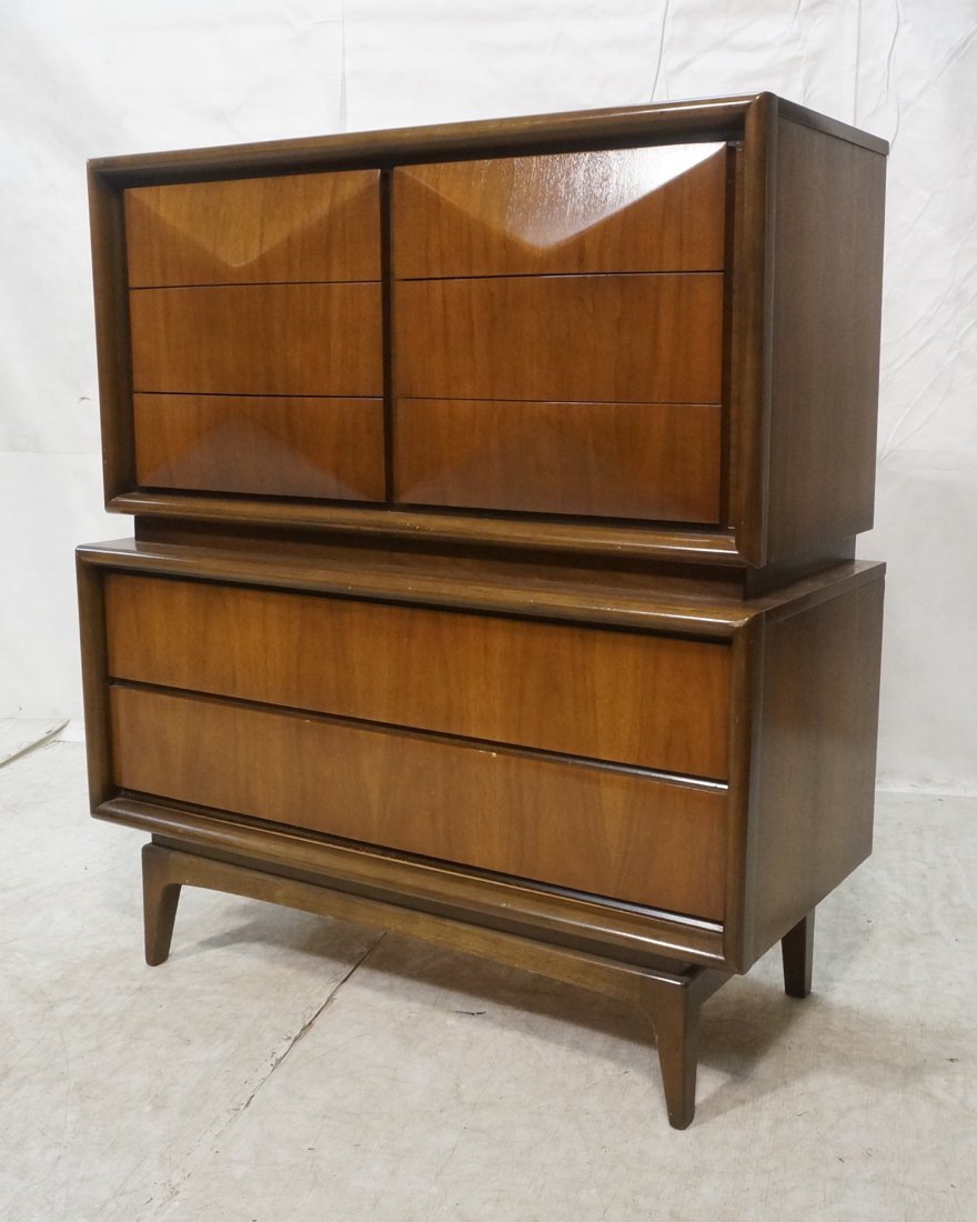 United Diamond Front High Chest Dresser. Six draw (1 of 8)