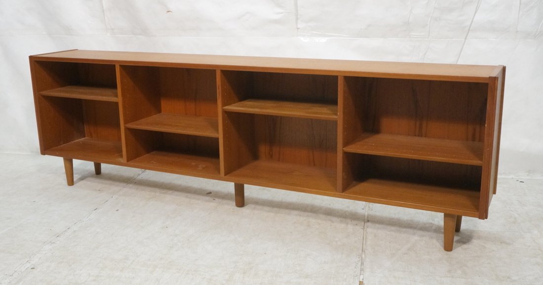 Danish Modern Teak low bookcase cabinet. (1 of 8)