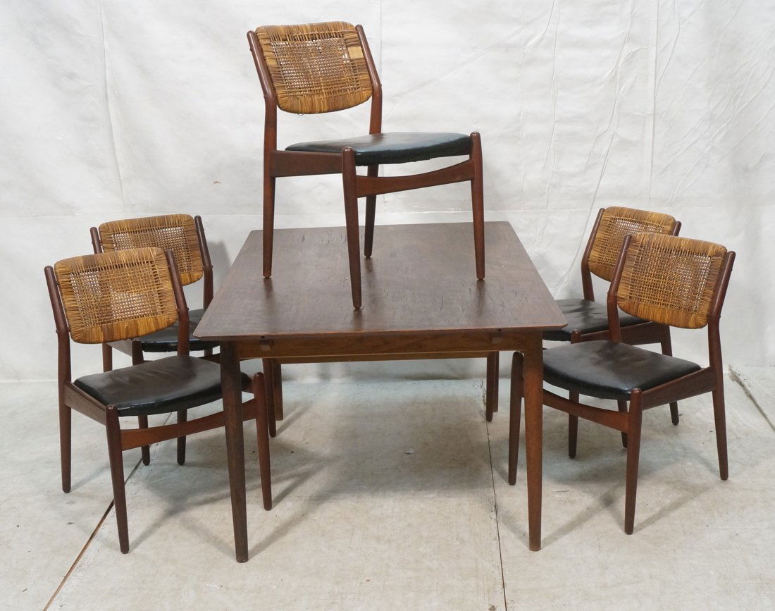 6pc Dining Set. 5 Dining Chairs with woven cane b (1 of 10)