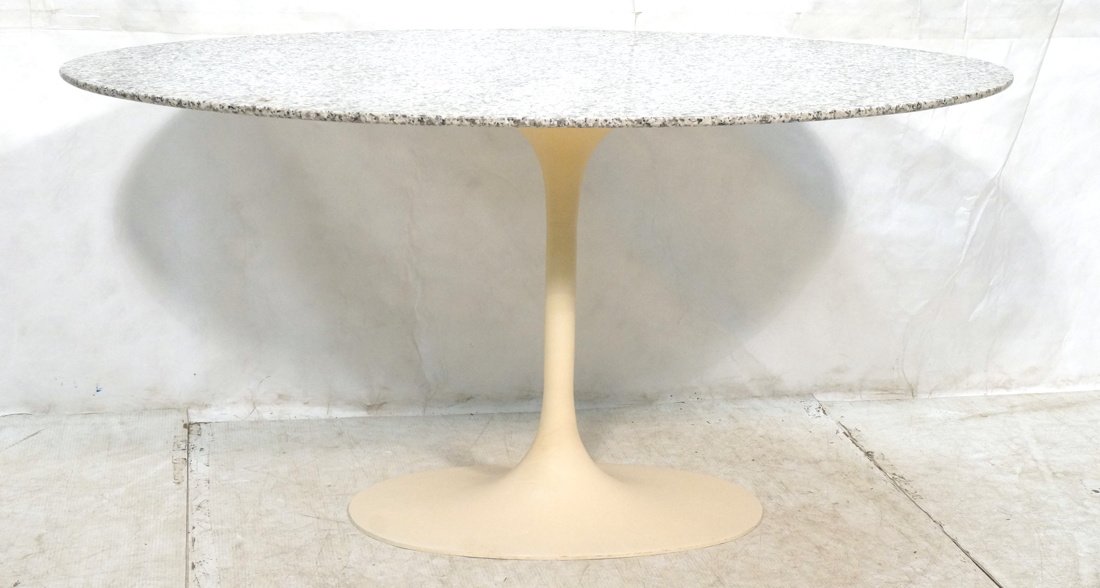 Eero Saarinen Tulip Dining Table.  Oval Marble To (1 of 9)