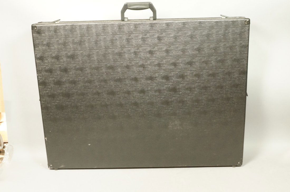 Large Hard Cover Art Portfolio Carrying Case. Fau (1 of 8)