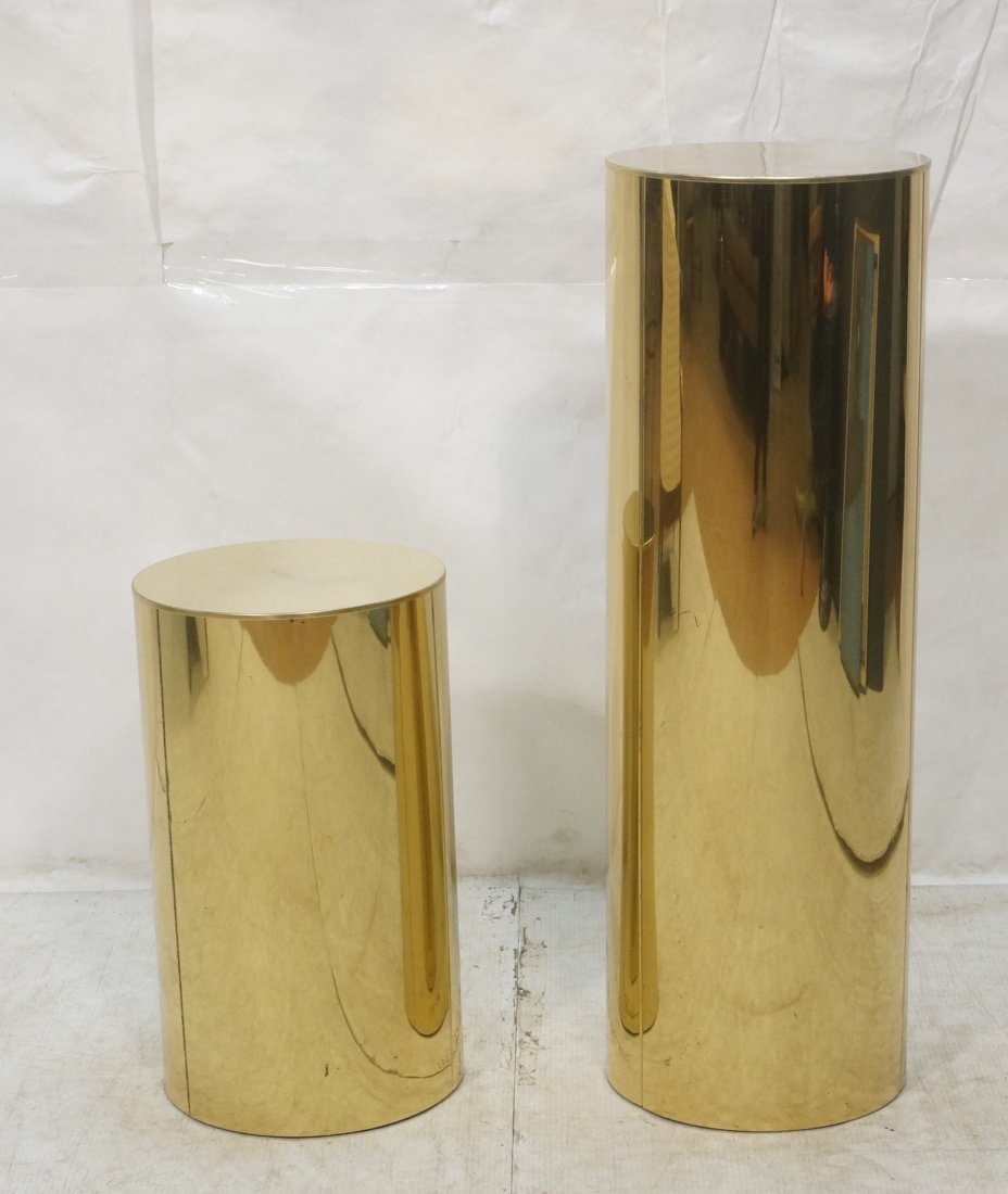 2pcs C. Jere Brass Pedestals.  Simple column form (1 of 10)
