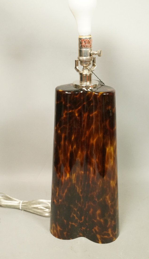 Robert Abbey Table Lamp.  Tortoise Glass and Chro (1 of 7)