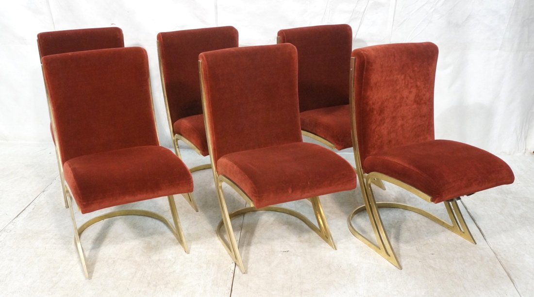 Set of 6 Bassett Mirror Co. Dining Chairs.  Arche (1 of 9)