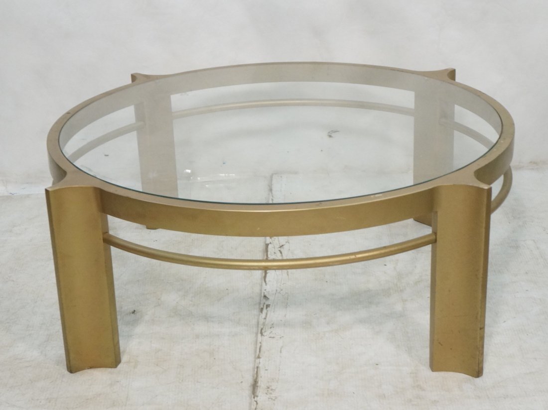 Mastercraft Coffee Cocktail Table. Shaped metal bas (1 of 7)