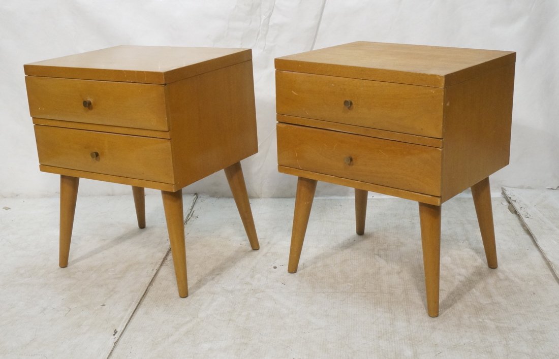 Pr American Modern Blond Night Sands. Two drawers (1 of 9)