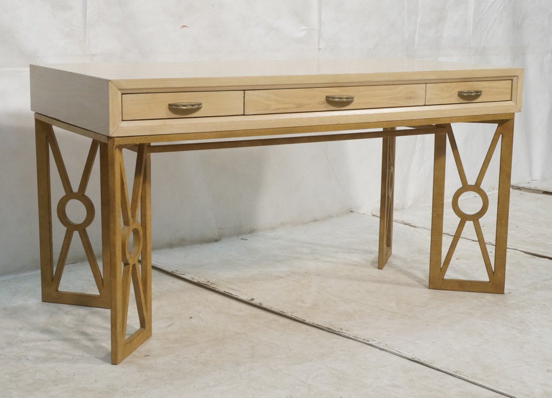 HENREDON Decorator Modernist Desk. Limed oak fini (1 of 9)
