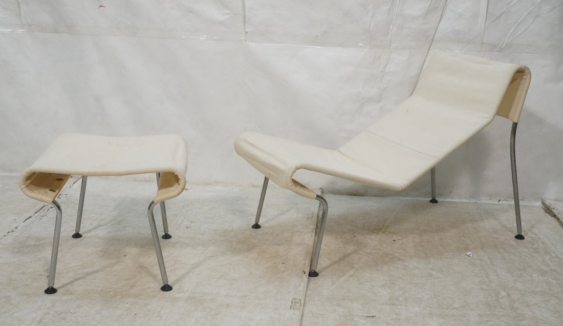 Modernist Chaise Lounge Chair & Stool Ottoman. Me (1 of 8)
