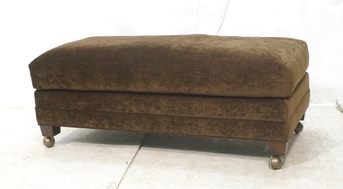 BAKER Contemporary Brown Velvet Rolling Bench Sea (1 of 9)