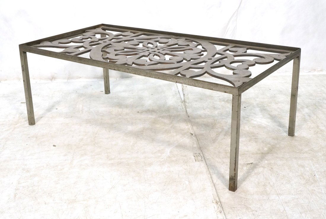 Decorative Steel & Glass Coffee Table. Fancy cust (1 of 8)
