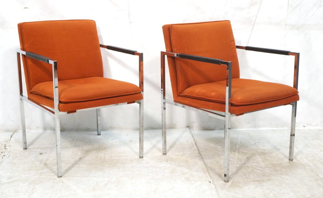 PR Milo Baughman style Thin Chrome Lounge Chairs. (1 of 10)