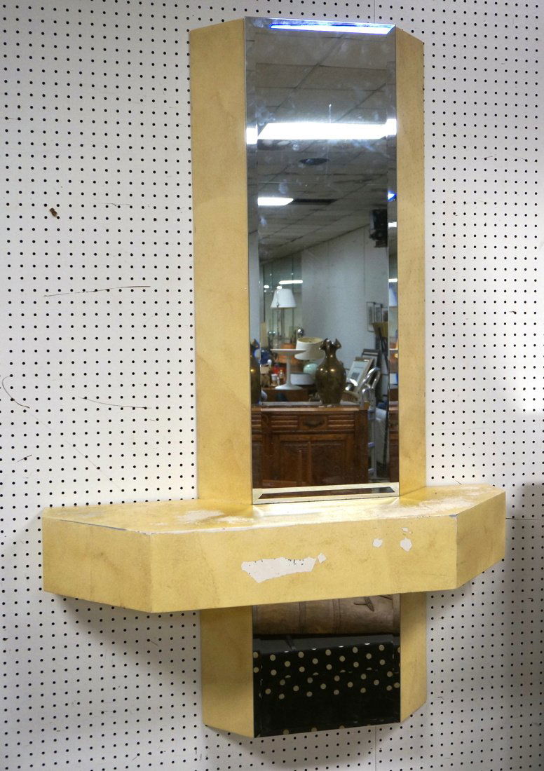 CARL SPRINGER style Wall Mirror Shelf Console. La (1 of 5)