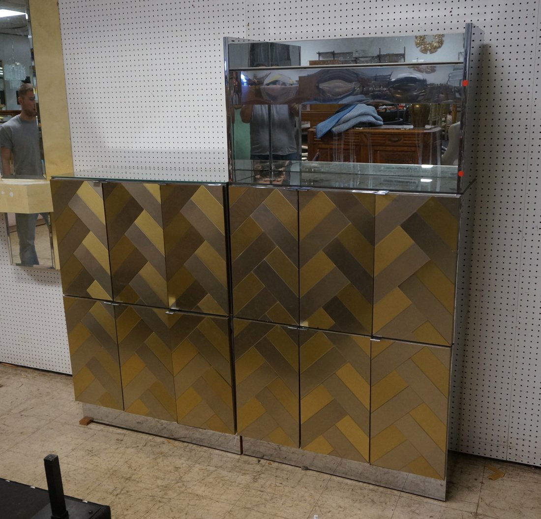 Pr two part Cityscape Cabinets plus lighted cabin (1 of 8)