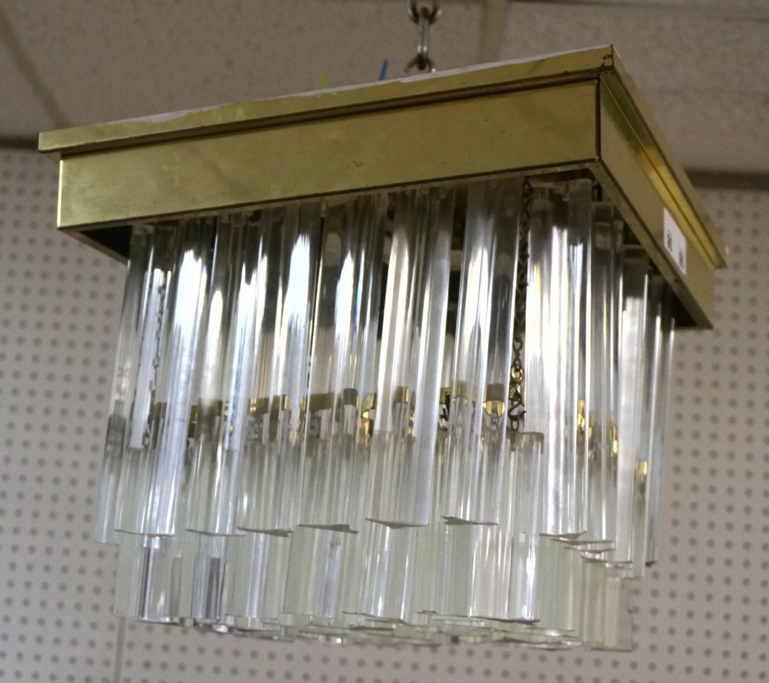 Venini Style Square Ceiling Light Lamp with Prism (1 of 6)