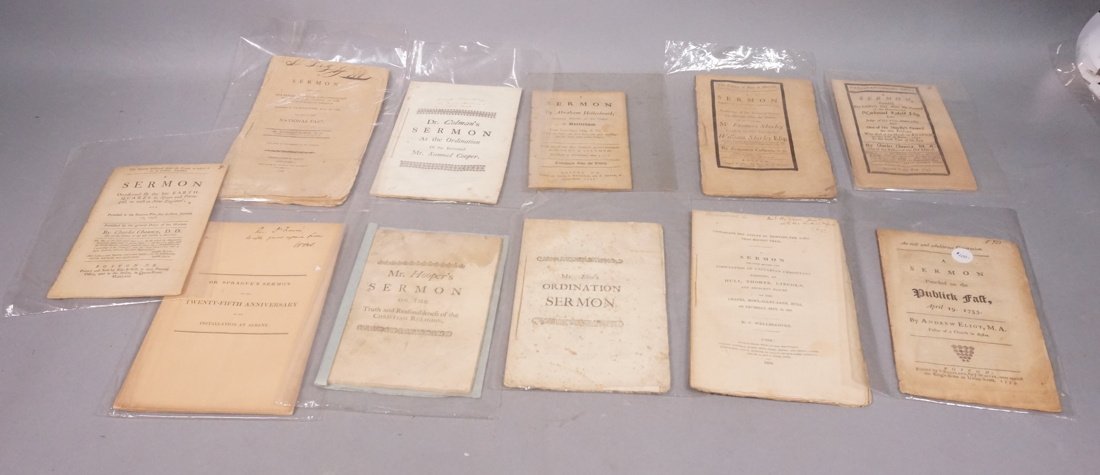 Lot Antique 18th century Sermons. Mr Hopper's. Mr (1 of 8)