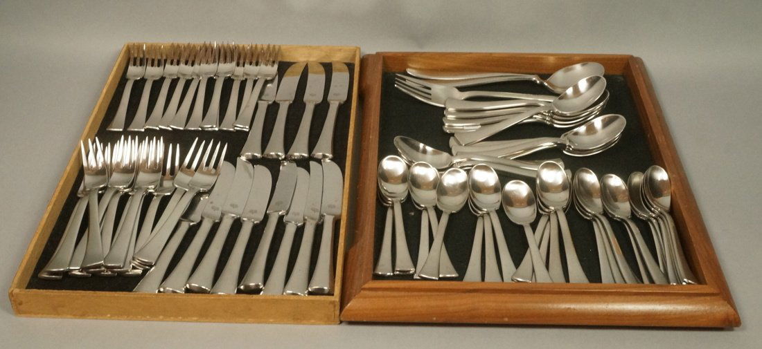 63pc DANSK Modern Stainless Flatware Set. Service (1 of 7)