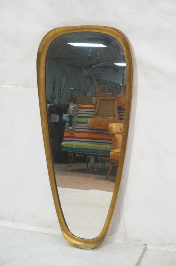 Modernist Gilt Wood Wall Mirror. Shaped frame. Po (1 of 8)