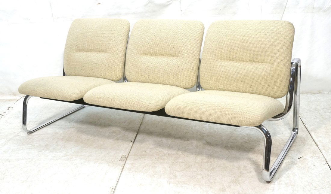 Three Seater Couch. Commercial sofa with oatmeal (1 of 8)